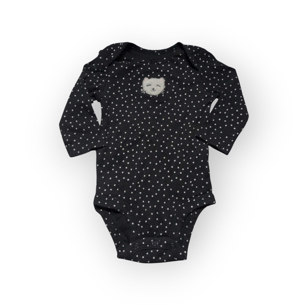 Carter's Black and White Polka Dot Bodysuit